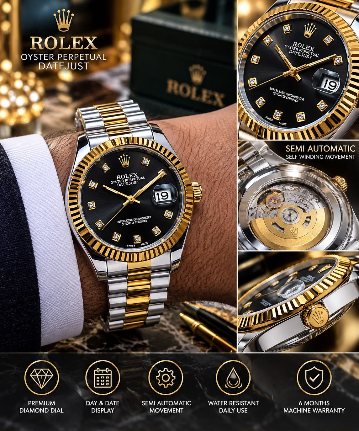 ⌚ ROLEX SEMI AUTOMATIC – PREMIUM COLLECTION 🔥