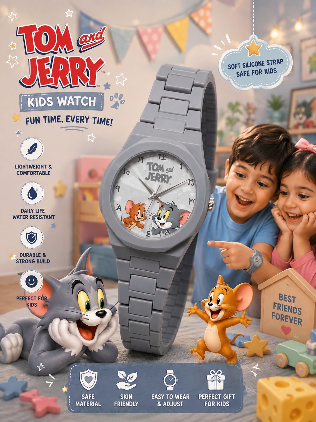 ⌚ TOM & JERRY KIDS WATCH 🐱🐭