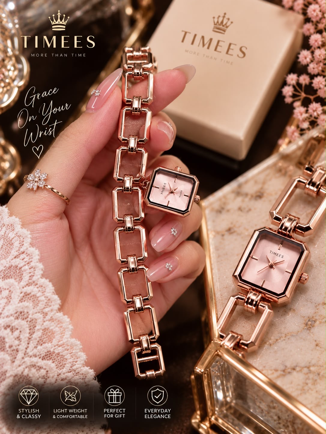 Times watch with high-quality