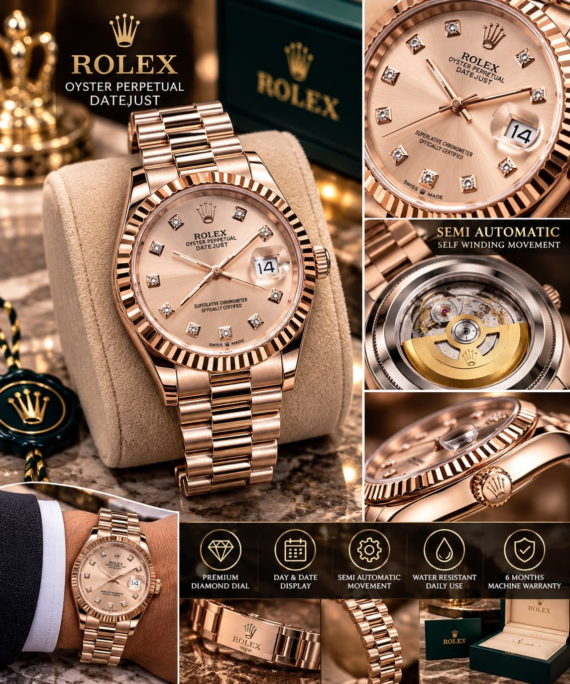 ⌚ ROLEX SEMI AUTOMATIC – PREMIUM COLLECTION 🔥