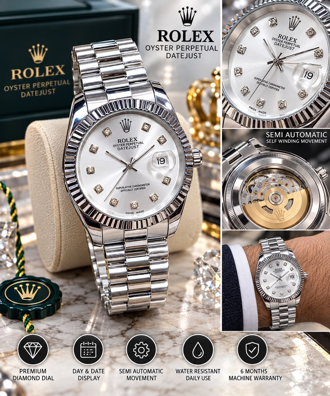 ⌚ ROLEX SEMI AUTOMATIC – PREMIUM COLLECTION 🔥