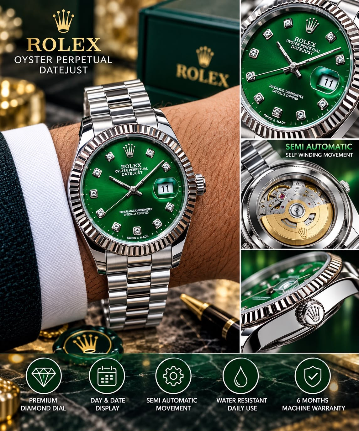 ⌚ ROLEX SEMI AUTOMATIC – PREMIUM COLLECTION 🔥
