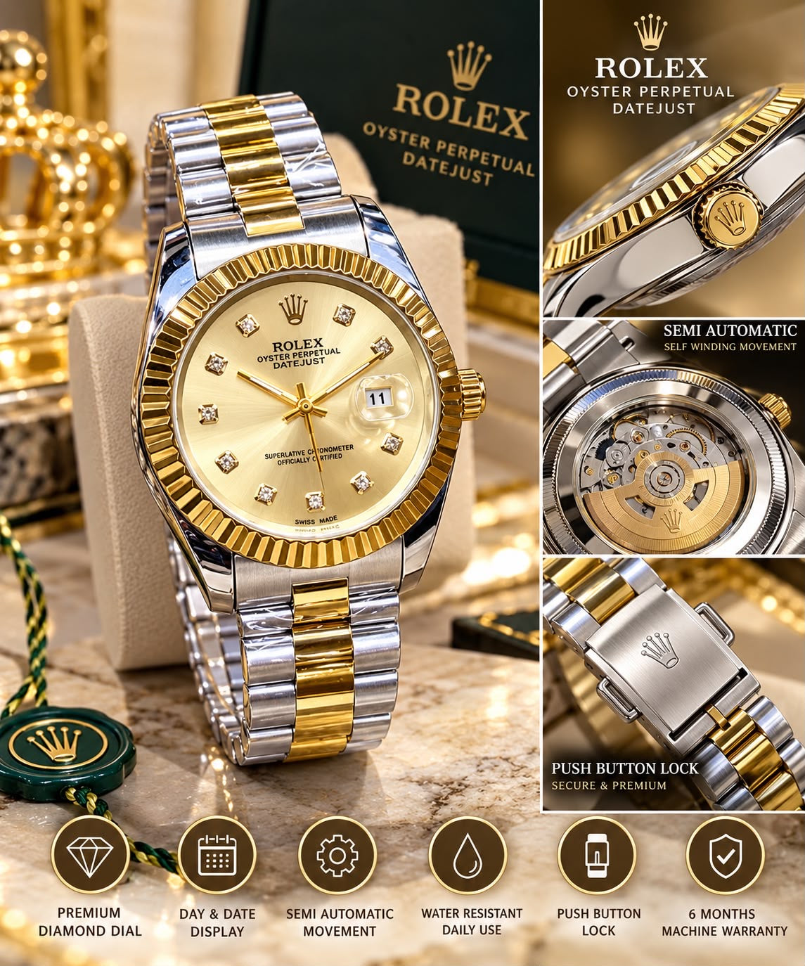 ⌚ ROLEX SEMI AUTOMATIC – PREMIUM COLLECTION 🔥