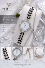 🌿✨ Ladies Premium Leaf Design Watch ✨🌿